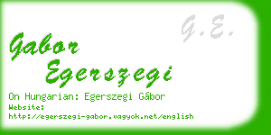 gabor egerszegi business card